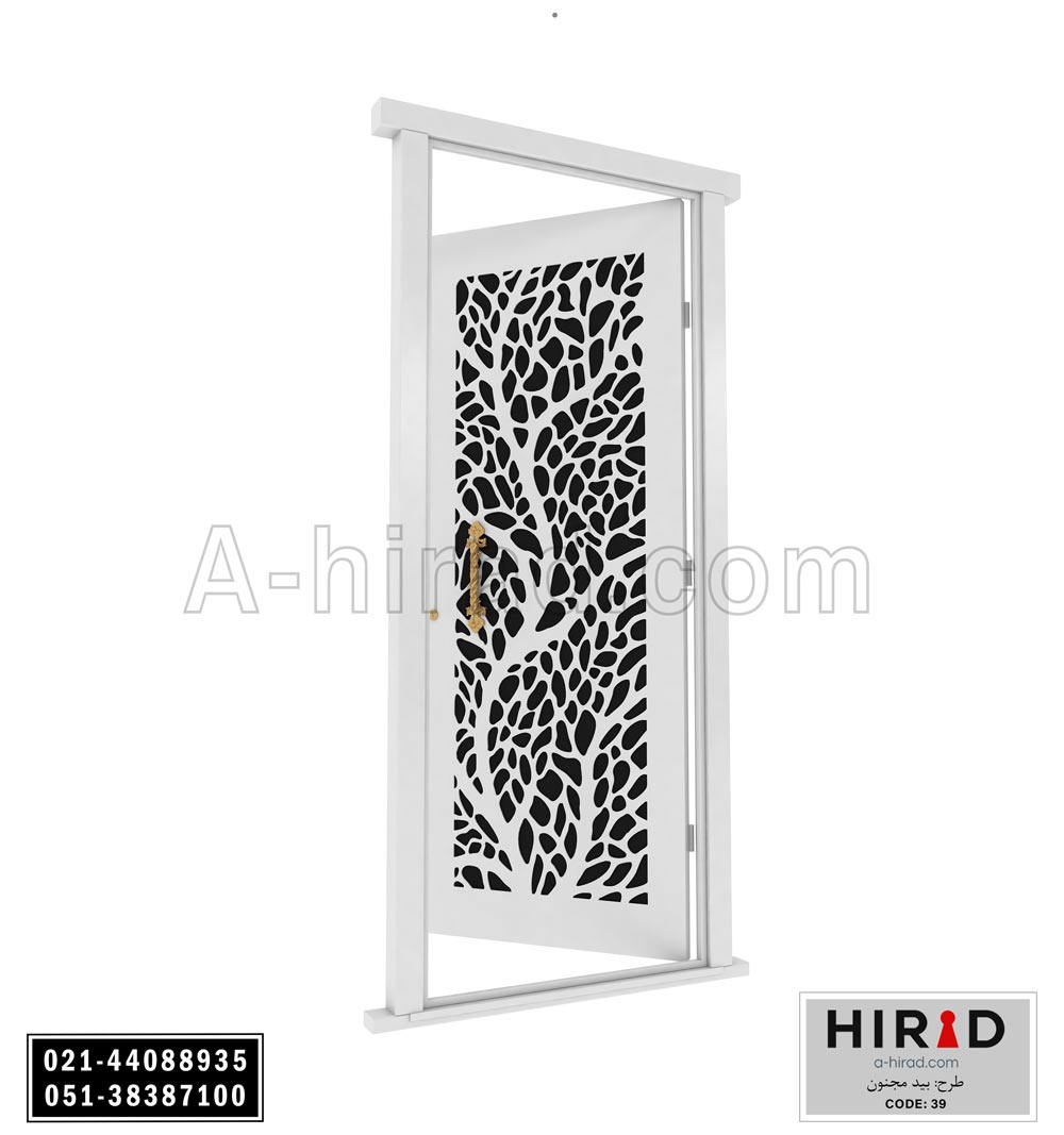 درب فلزی لیزری تک لنگه هیراد کد 1039 عرض 108 ارتفاع 223 